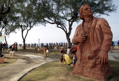 Christopher Columbus Statue in Baracoa City